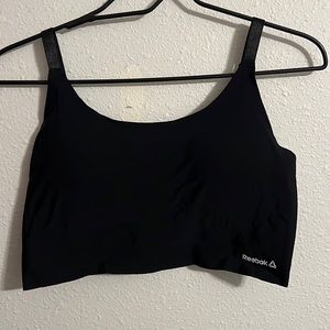 Reebok Unlined Black Sports-bra Size L